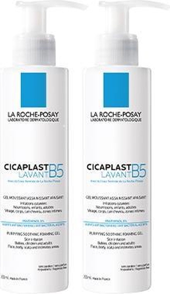 La Roche-Posay Cicaplast B5 Wasgel - 2x200ml - Kalmeert broze huid