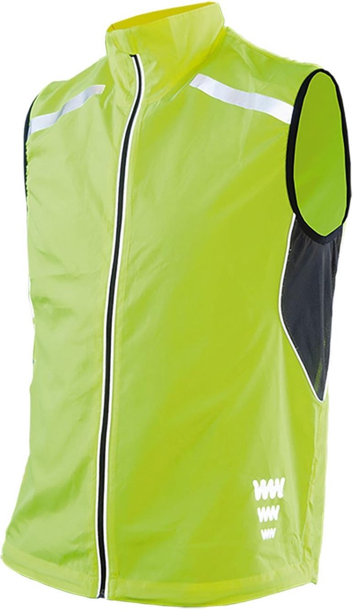 Wowow Dark Reflectievest 5.0 Fietsjas - Maat L  - Mannen - geel/zwart/zilver