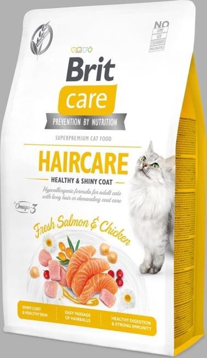 Brit Care Cat Grainfree Adult Haircare Fresh Salmon & Chicken 7 kg -  - 80009424
