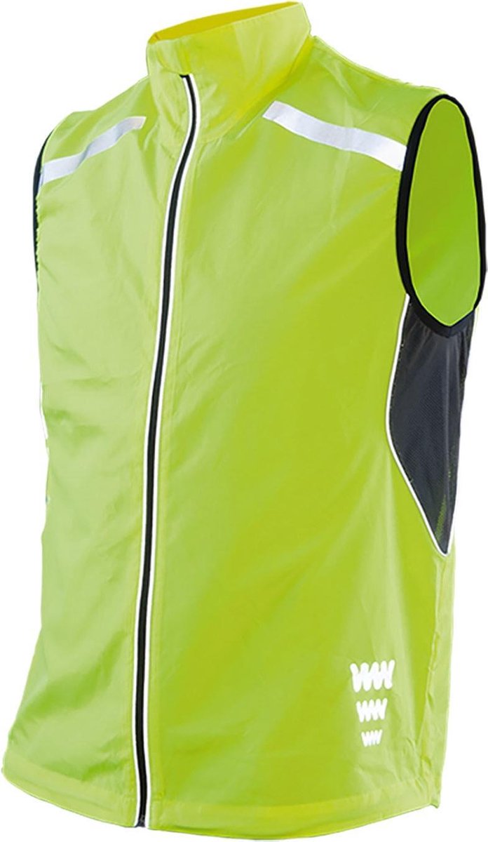 Wowow Dark Reflectievest 5.0 Fietsjas - Maat XS  - Vrouwen - geel/zwart/zilver