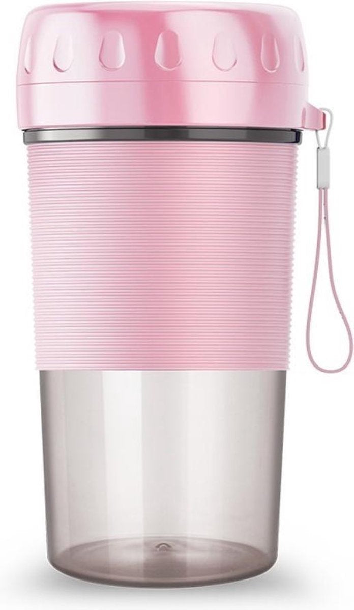 Draagbare blender - smoothie maker - usb oplaadbaar - 300ml - roze