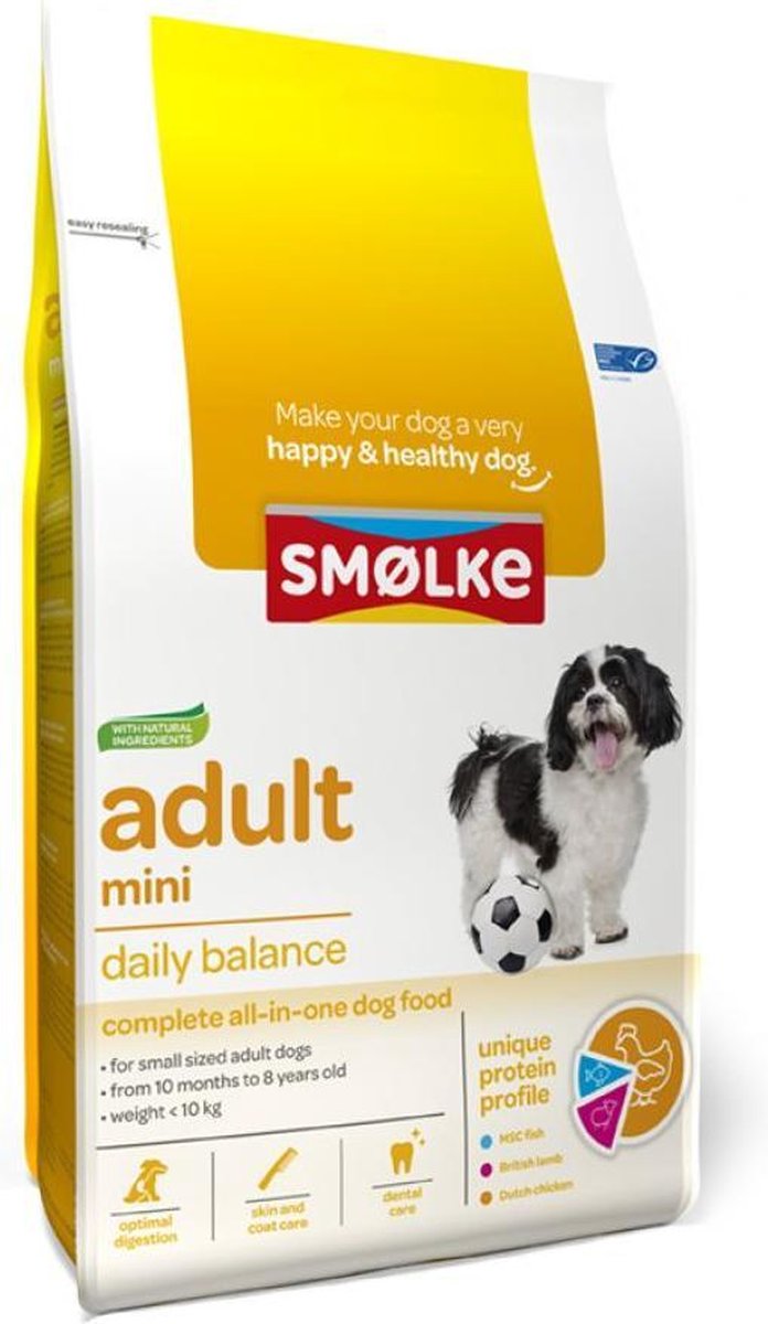 Smolke Adult Mini - Kip - Hondenvoer - 12 kg