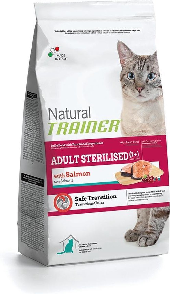 Trainer Natural Trainer - Salmon (sterilised) - Kattenvoer - 3 kg - Hoog Vleesgehalte