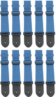 10-pack blauwe gitaarriemen van 5 cm breed