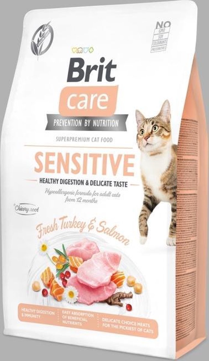 Brit Care Cat Grainfree Adult Sensitive Fresh Turkey & Salmon 7 kg -  - 80009424