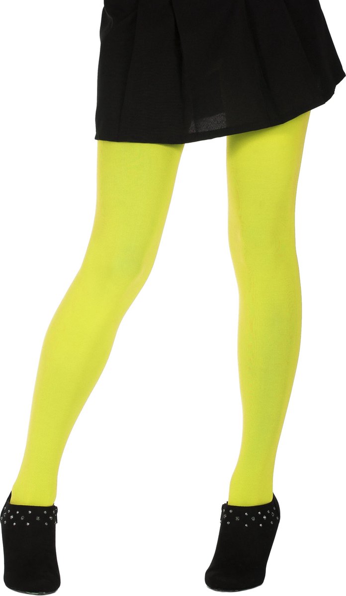 Dames Panty 60 denier microfiber neon-geel