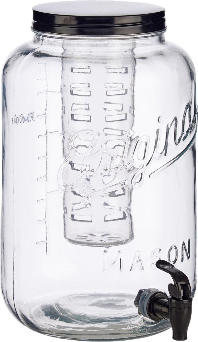 Glazen drankdispenser/limonadetap met koelfunctie 8 liter - Tapkraantje