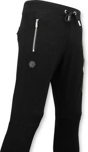 ENOS Joggingbroek Heren met Print - Sweatpants Dootskop - Zwart - Maten: S
