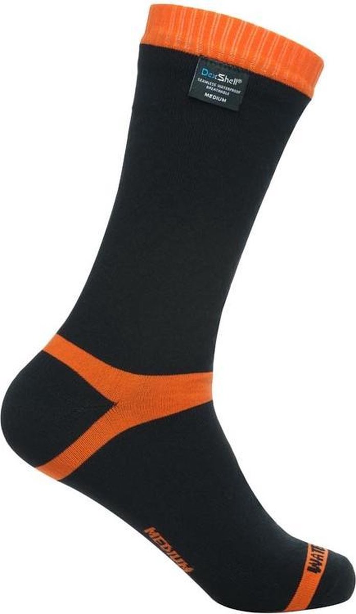 Dexshell Waterdichte Thermosokken -  Zwart/Oranje - S