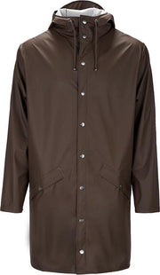 Rains Regenjassen Long Jacket Bruin Maat:XXS/XS