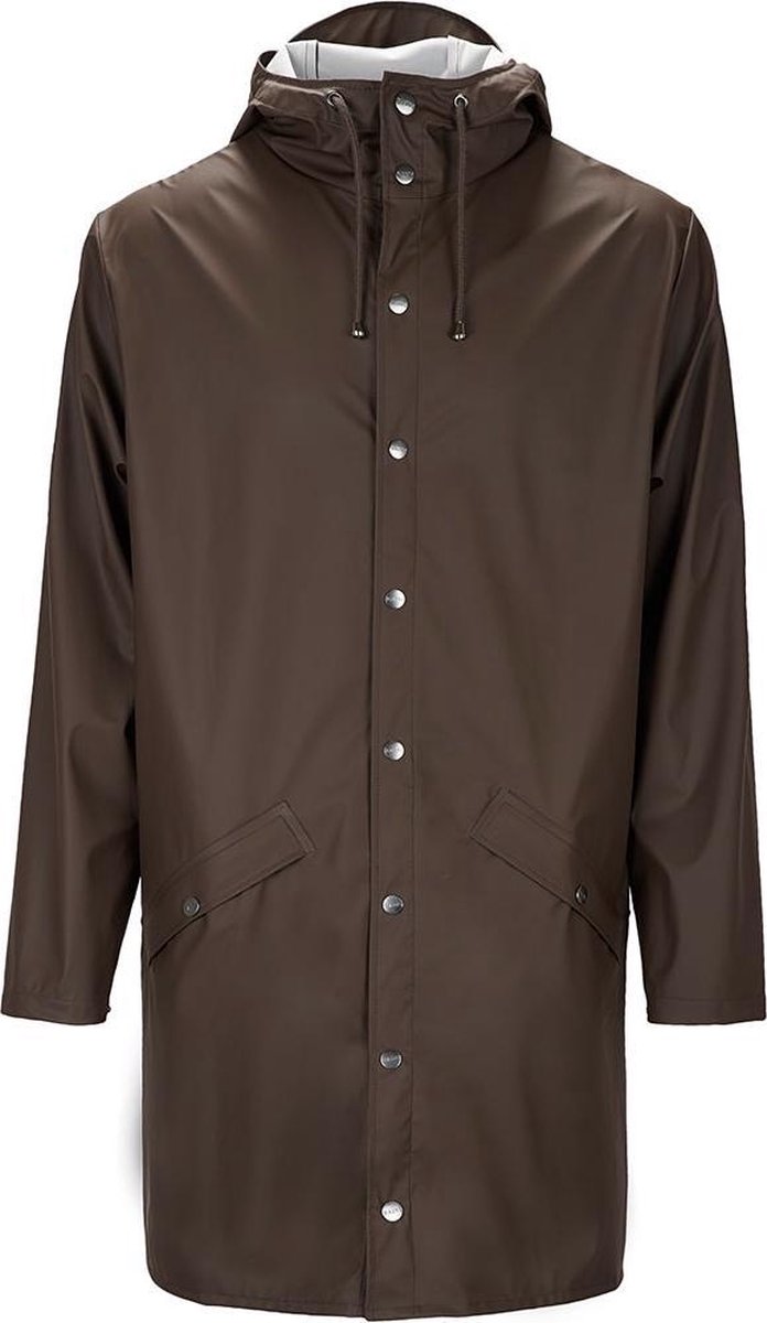 Rains Regenjassen Long Jacket Bruin Maat:XXS/XS