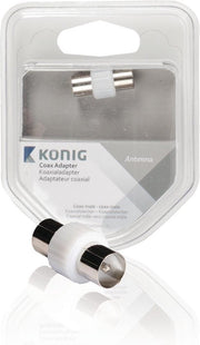 Coax-Adapter Coax Male (IEC) - Coax Male (IEC) Wit