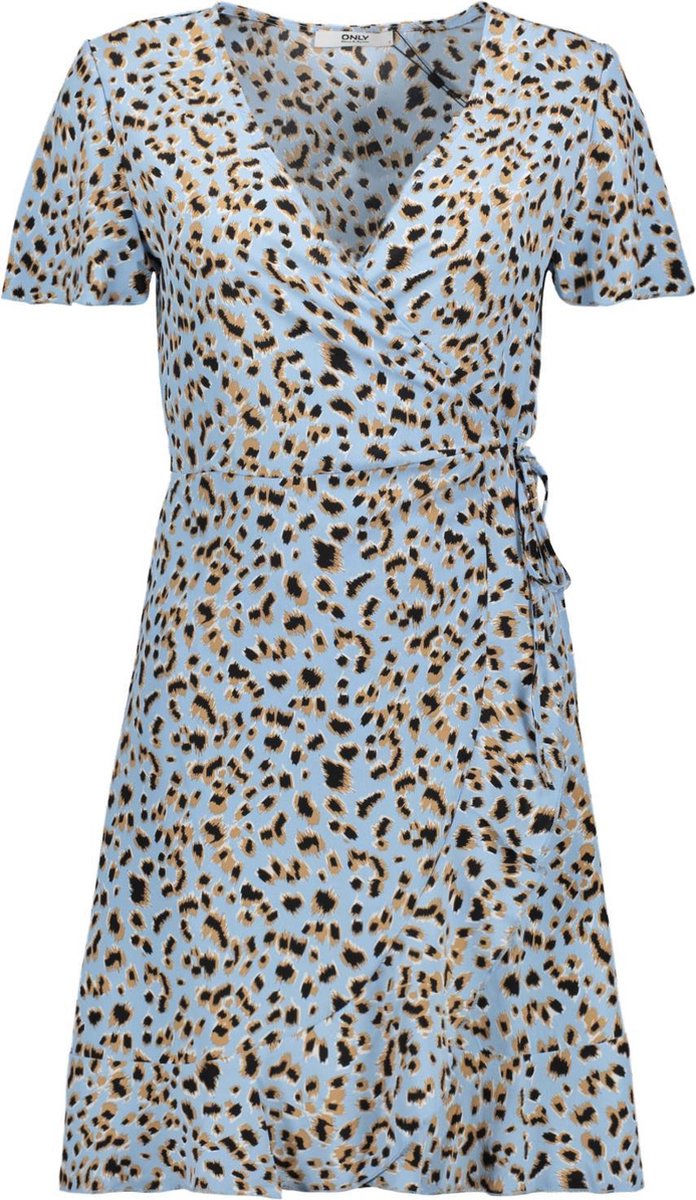 Korte Jurk Only Blauw dessin - maat M
