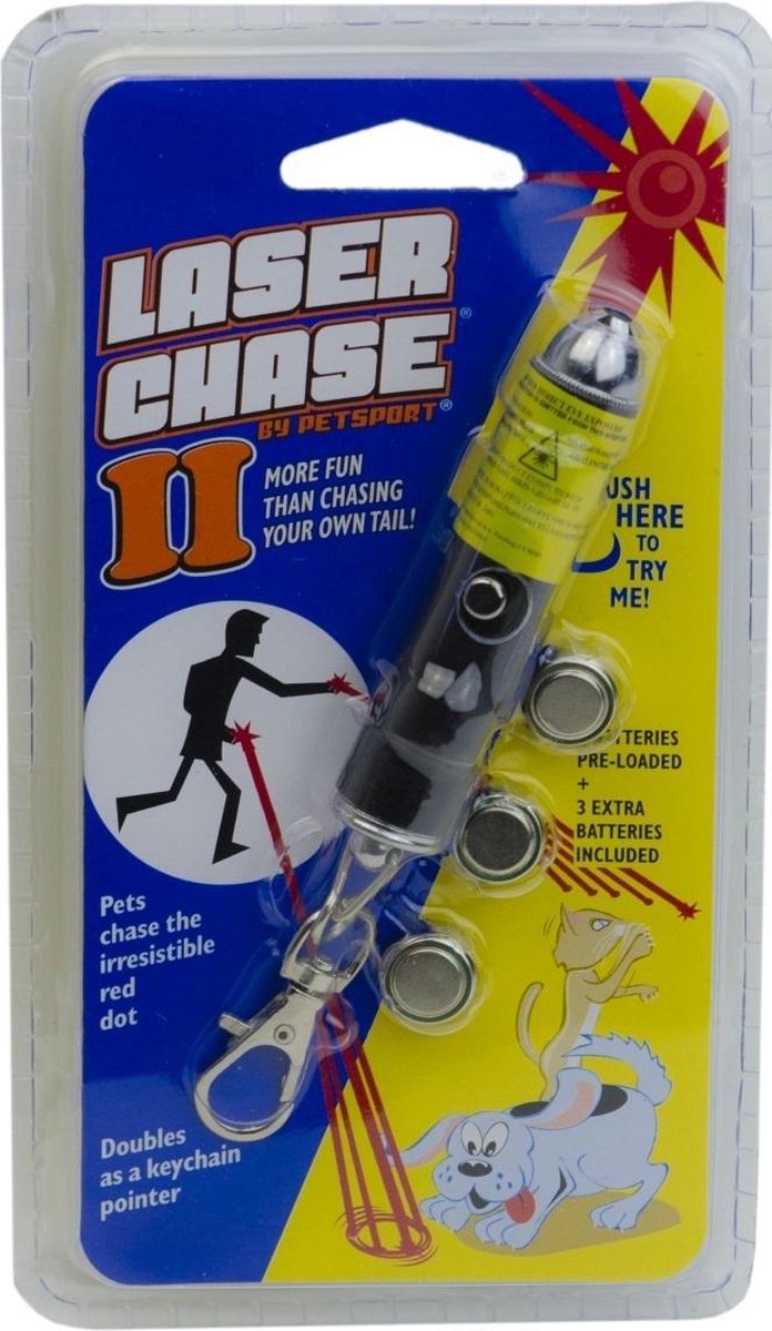 Petsport Laserlamp Laser Chase Ii Huisdier 10 Cm Zwart