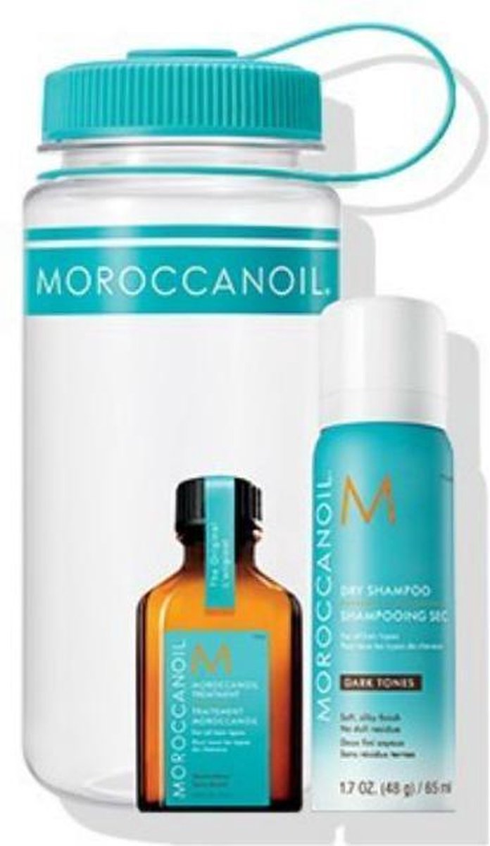 Moroccanoil Gym Essentials Dark Tones Incl. Gratis Waterfles - Droogshampoo vrouwen - Voor Krullend haar/Normaal haar/Pluizig haar - 1 x 65 ml