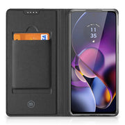 Motorola Moto G54 | Standcase | Marmer Wit Zwart - Origineel Cadeau Man