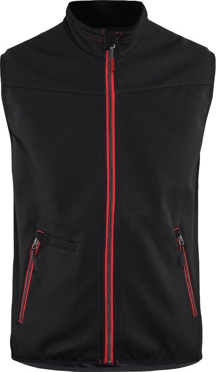 Blaklader 3850 Softshell Bodywarmer Zwart/Rood