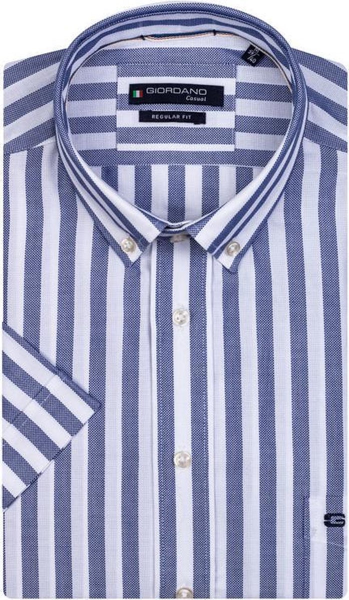 Giordano 106003 Casual overhemd met korte mouwen - Maat M - Heren