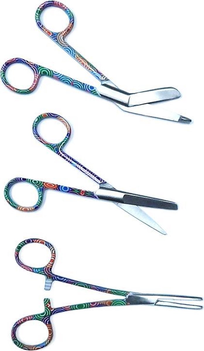 Verpleegkunde Scharen Set - Color Spirals | Zorg - Zuster - Cadeau - Verpleegster - Accessoires