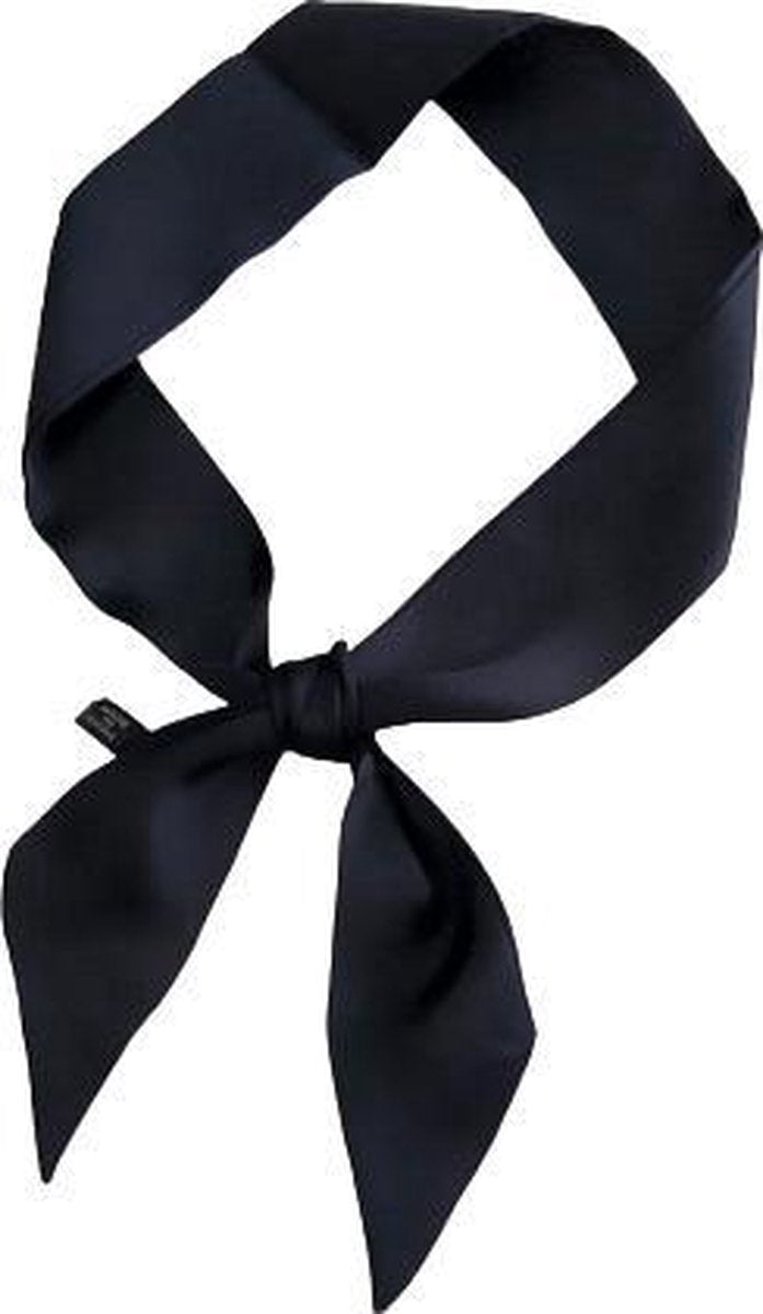 MINIIYOU® Dames haarsjaaltje zwart effen 90x5 cm | haar lint - dames haar sjaal | dames haarband | haarsjaal meiden - tieners - dames | sjaaltje - lint