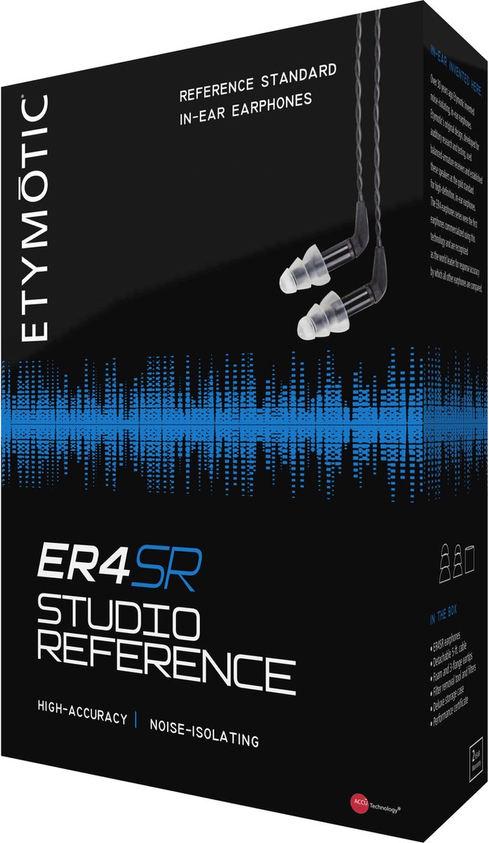 Etymotic ER4-SR - In-ear Hifi Oordopjes - Studio Reference Earphones - Professionele Geluidskwaliteit - Noise Isolating