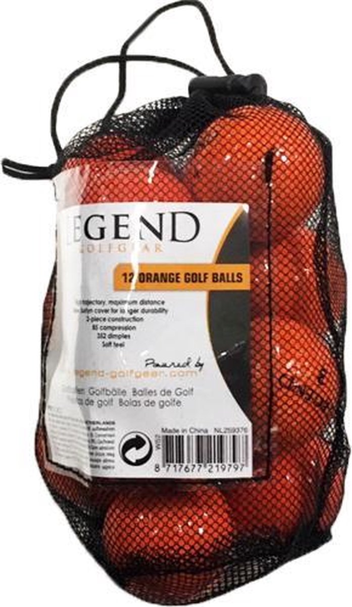 Legend Distance Golfballen Oranje - Dozijn / 12 stuks