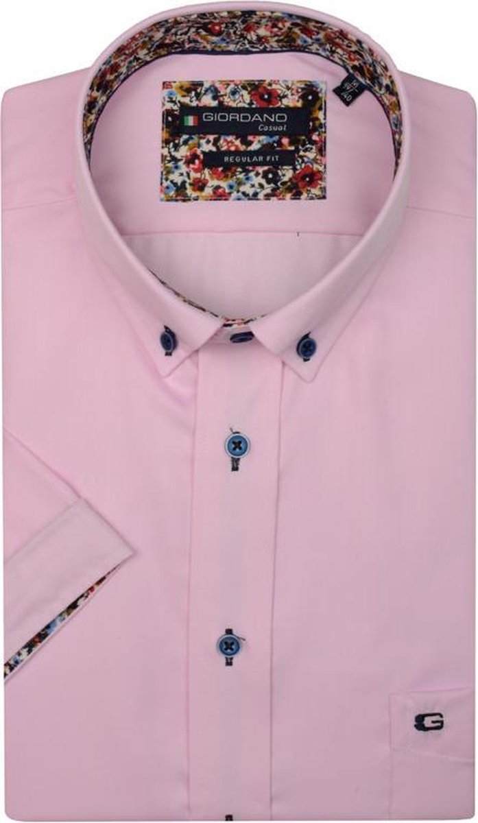 Giordano 106003 Casual overhemd met korte mouwen - Maat L - Heren