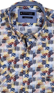 Giordano 106029 Casual overhemd met korte mouwen - Maat XL - Heren