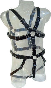 Mister b leather slave harness lockable xl