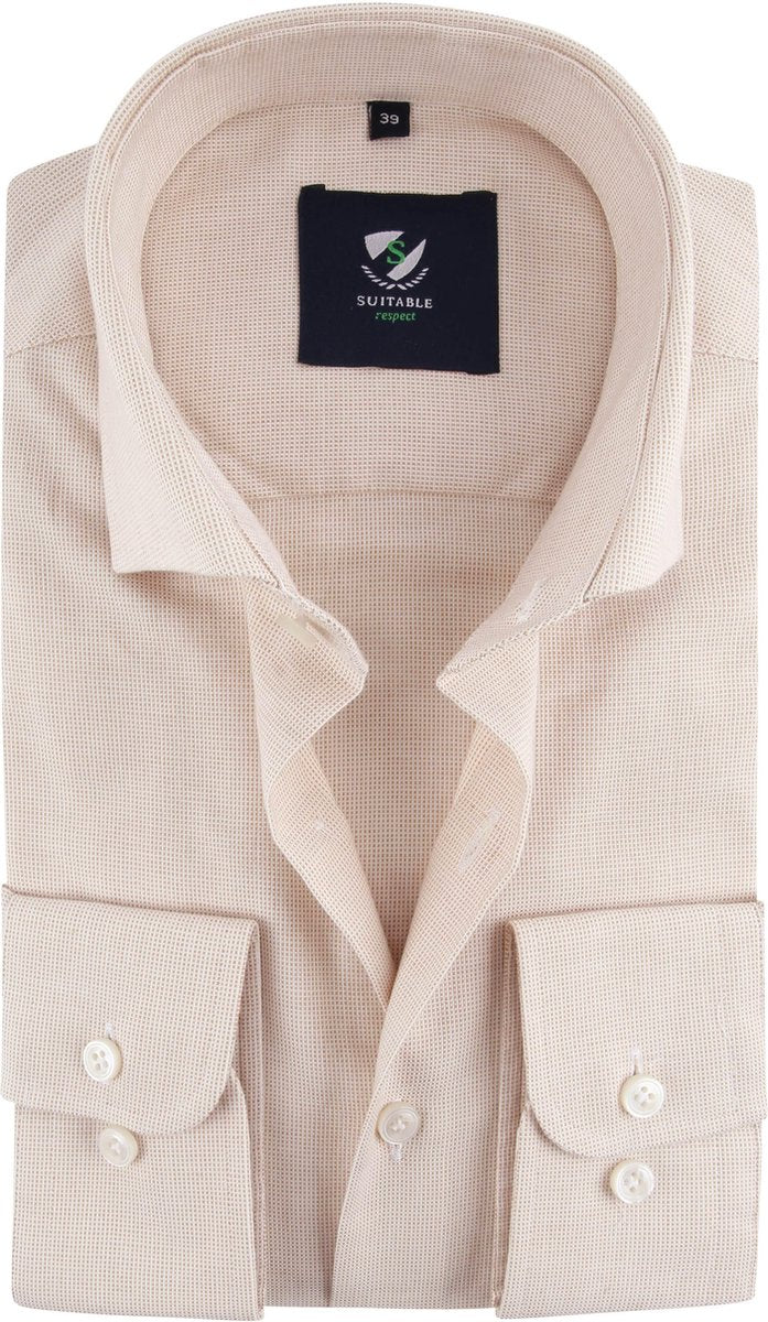 Suitable Respect Overhemd Beige - maat 41