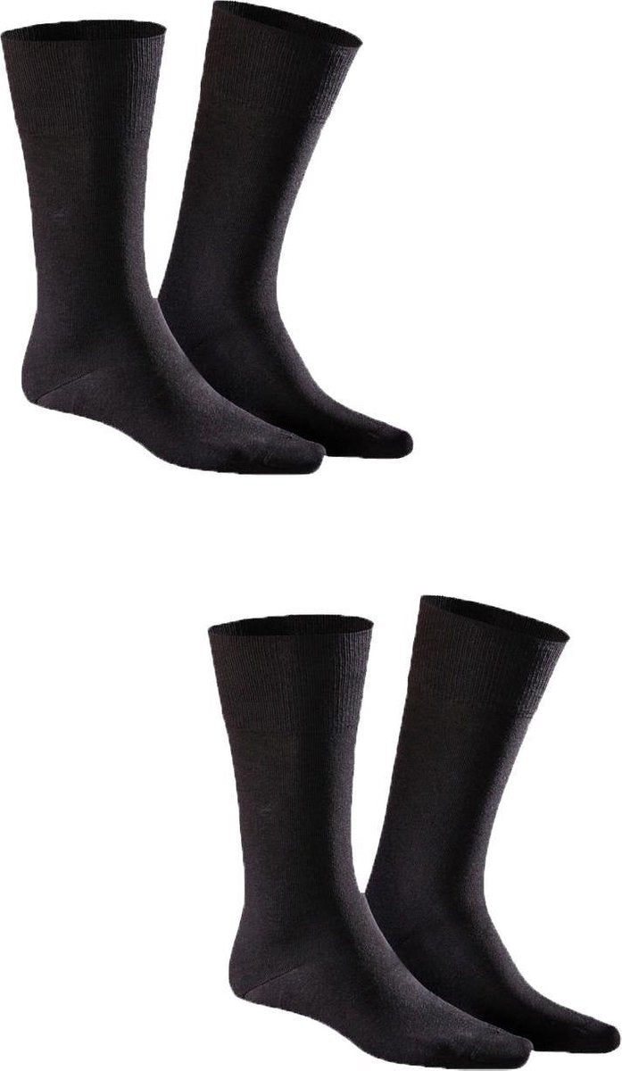 Kunert Comfort Cotton Heren Sokken 2-pack - Zwart - Maat 39-42