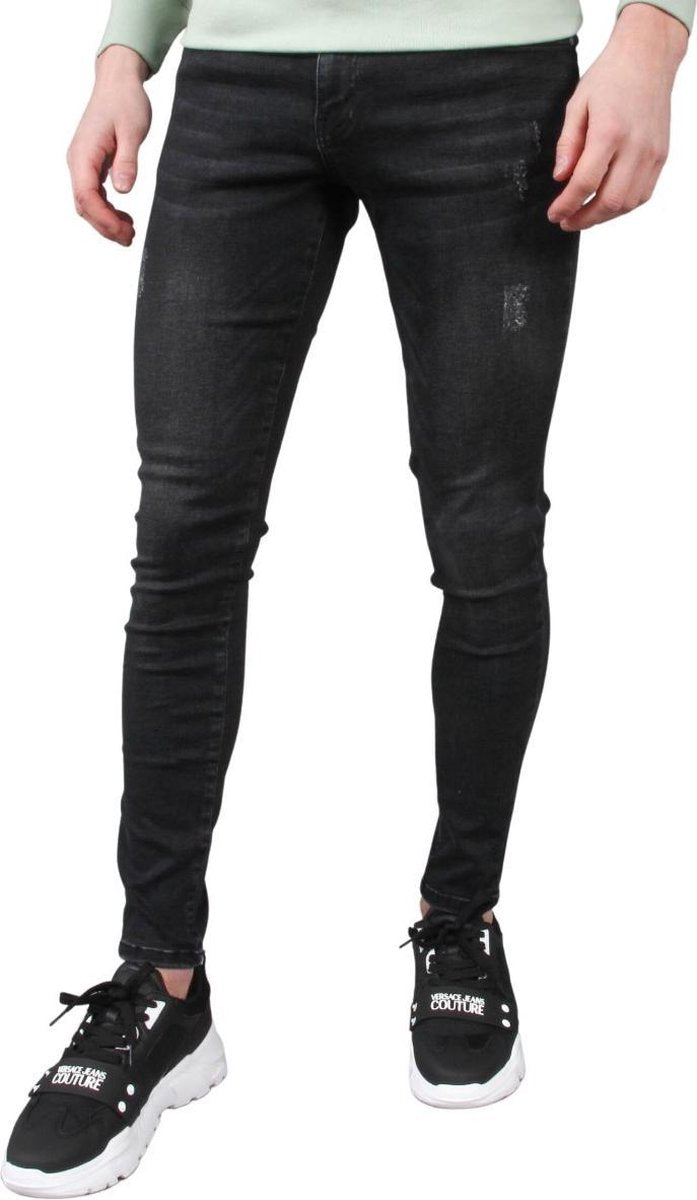 Malelions Ari Jeans - Black/Neon Red