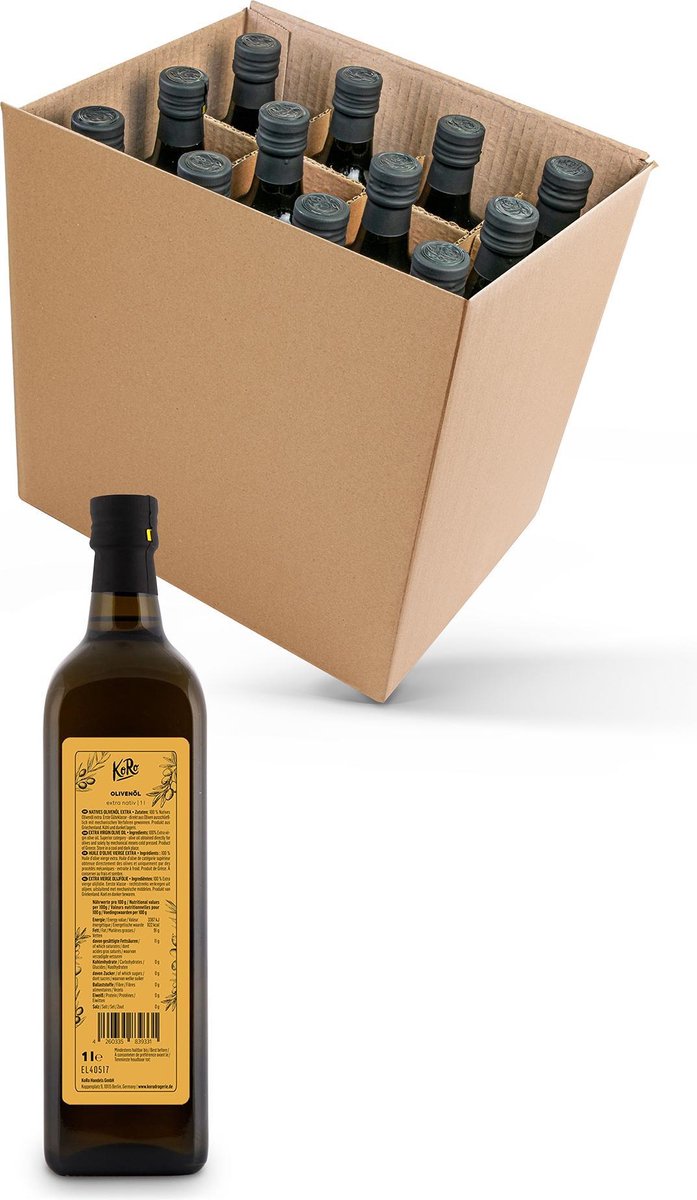 KoRo | Olijfolie extra vierge 12 x 1 l