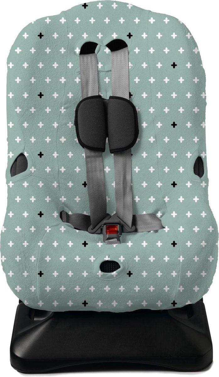 Briljant Baby Autostoelhoes interlock - dessin Crizz Crozz - maat 1 Stonegreen