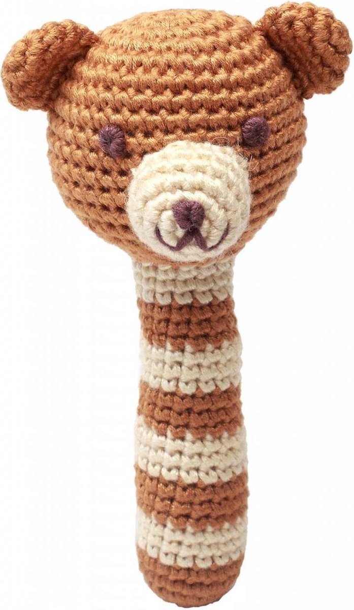 Naturezoo Rammelaar Beer Gehaakt 14 Cm Bruin