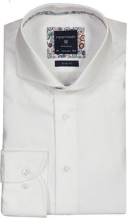 Profuomo   Overhemd Wit Getailleerd - Maat UK18-EU45 - Heren - Herfst/Winter Collectie - Katoen