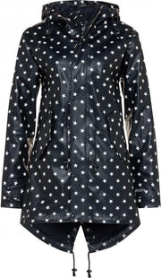 Donkerblauw met sterren dames regenjas / parka HafenCity® van BMS M