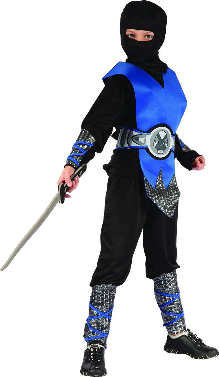 "Blauw ninja pak voor jongens - Kinderkostuums - 104/116"