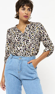Hemd met luipaardprint - Beige