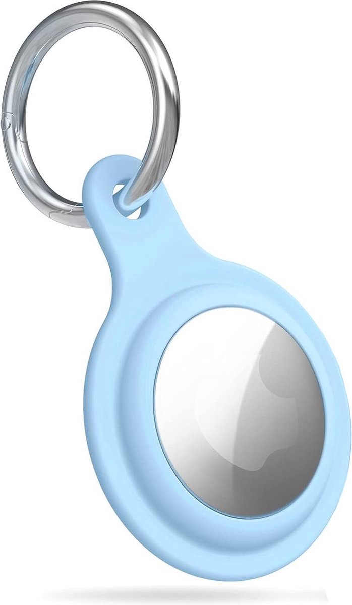 YPCd® Apple Airtag Siliconen Sleutelhanger - Lichtblauw