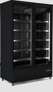 Professionele Display vrieskast | 2 Glasdeuren | 1000 L | zwart | Combisteel | 7455.2245 | Horeca