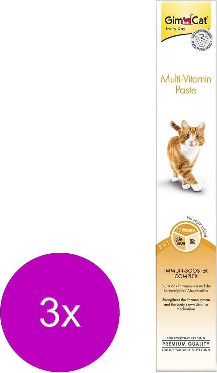 Gimcat Multi-Vitamin Pasta Vitamin - Kattensnack - 3 x 100 g