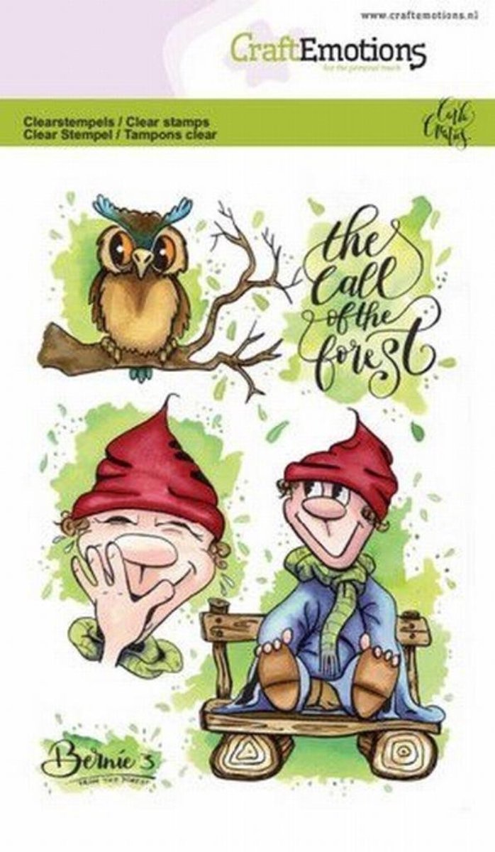 CraftEmotions clearstamps A6 - Bernie 3 Carla Creaties