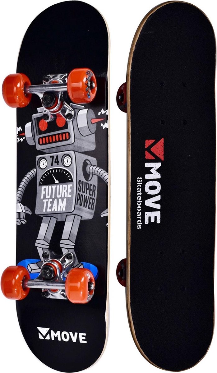 Move SkateboardKinderen - zwart - grijs - rood