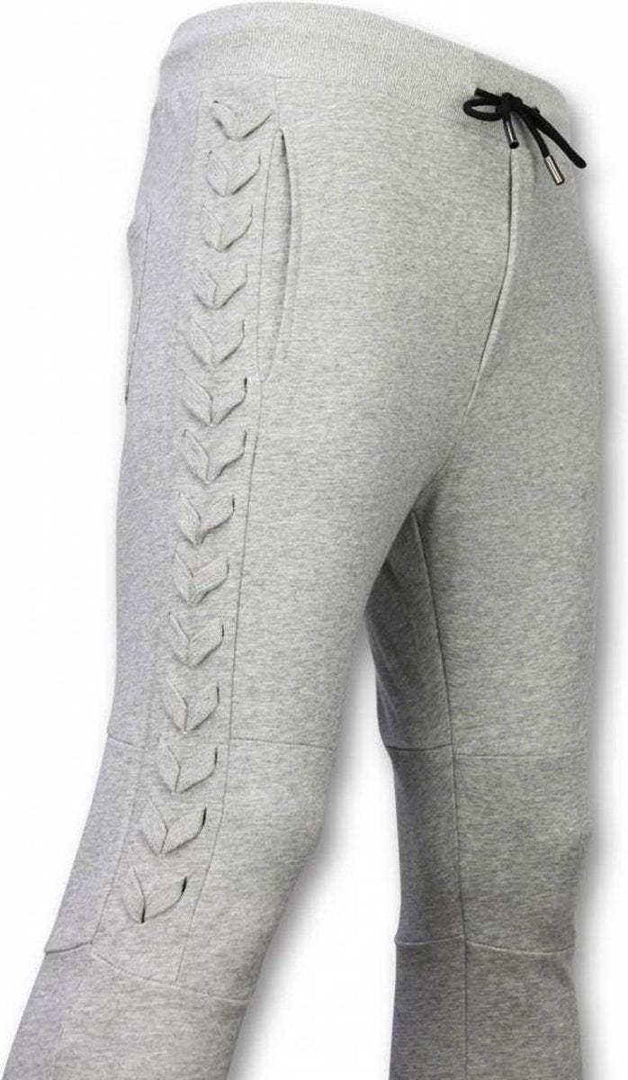 Enos Casual Joggingbroek - Braided Joggingbroek - Grijs - Maat: S