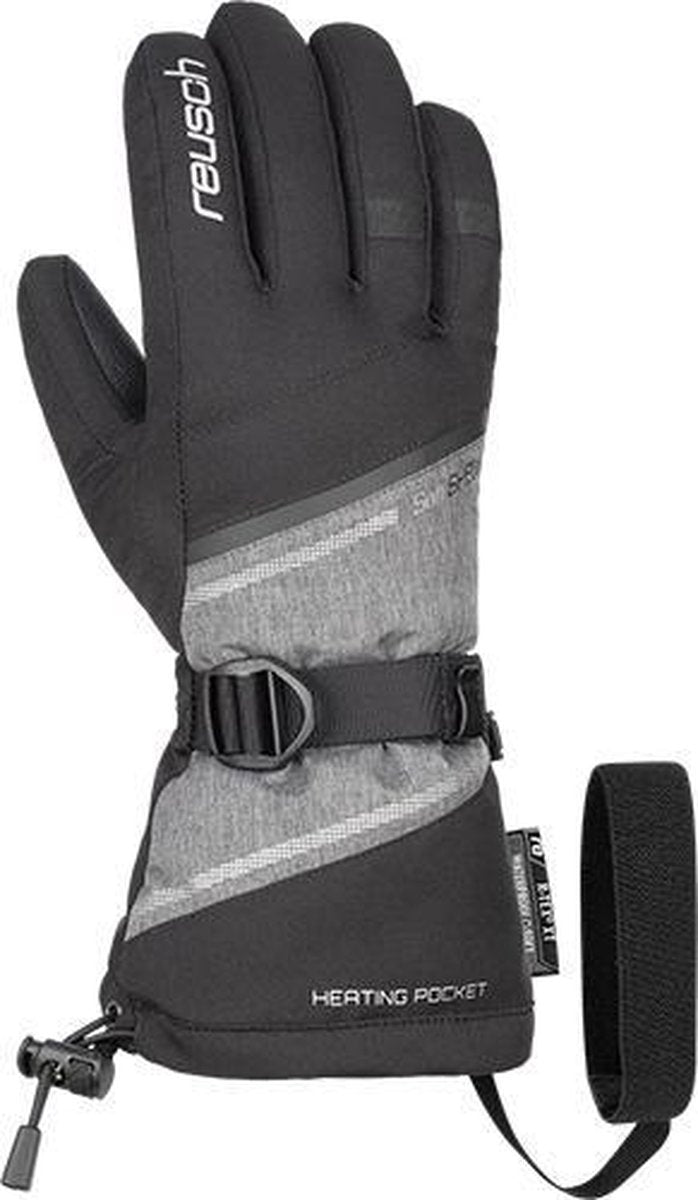 Reusch Demi R-TEX® XT Dames Skihandschoenen - Black/Grey Melange/Silver - Maat 8