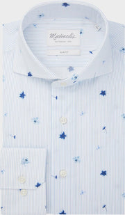 Michaelis poplin shirt met bloemen details-boordmaat: 37