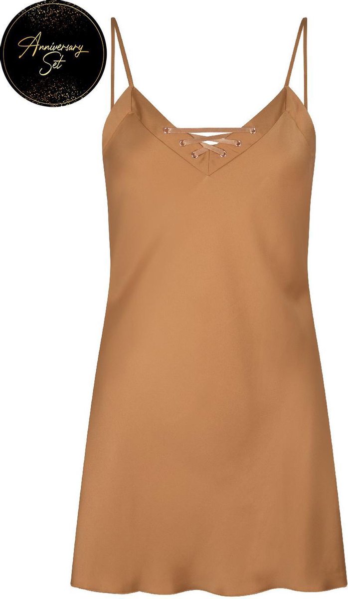 LingaDore - Anniversary Chemise Hazel - maat M - Bruin