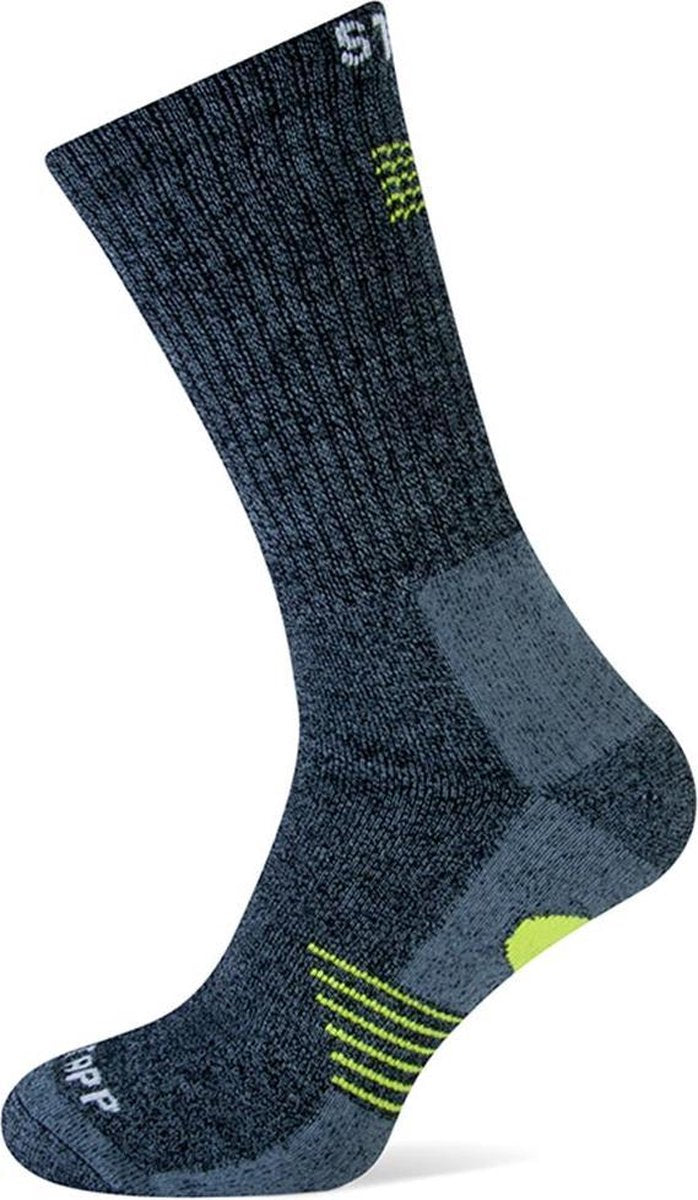 STAPP | 3-paar | Stevige Bamboe Wandel- en Werksokken Bamboo 28400 | Unisex | Grijs / Geel | Maat 35-38
