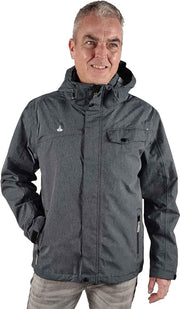 BJØRNSON Regenjas Zomerjas Waterdicht Heren Grijs Melange - Maat 2XL - BJARNE